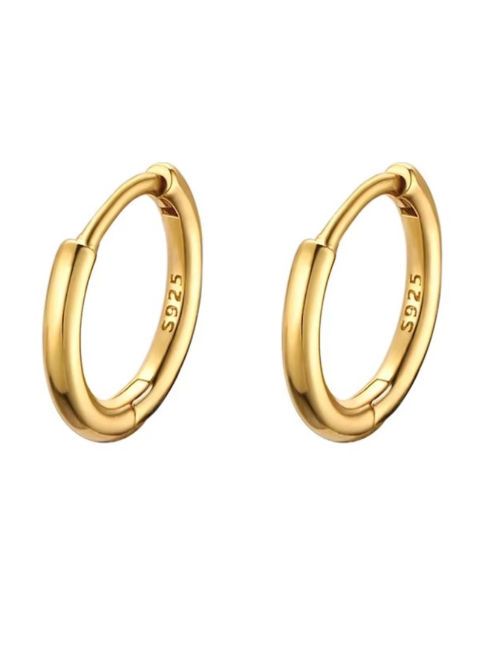 Simple GP 925 Sterling Silver Huggie Hoops